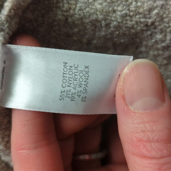 J. Jill Gray Boiled-Wool Textured Sweater Dolman Sleeves - Picture 4 of 4